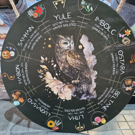 Owl Wheel Of The Year Hanging