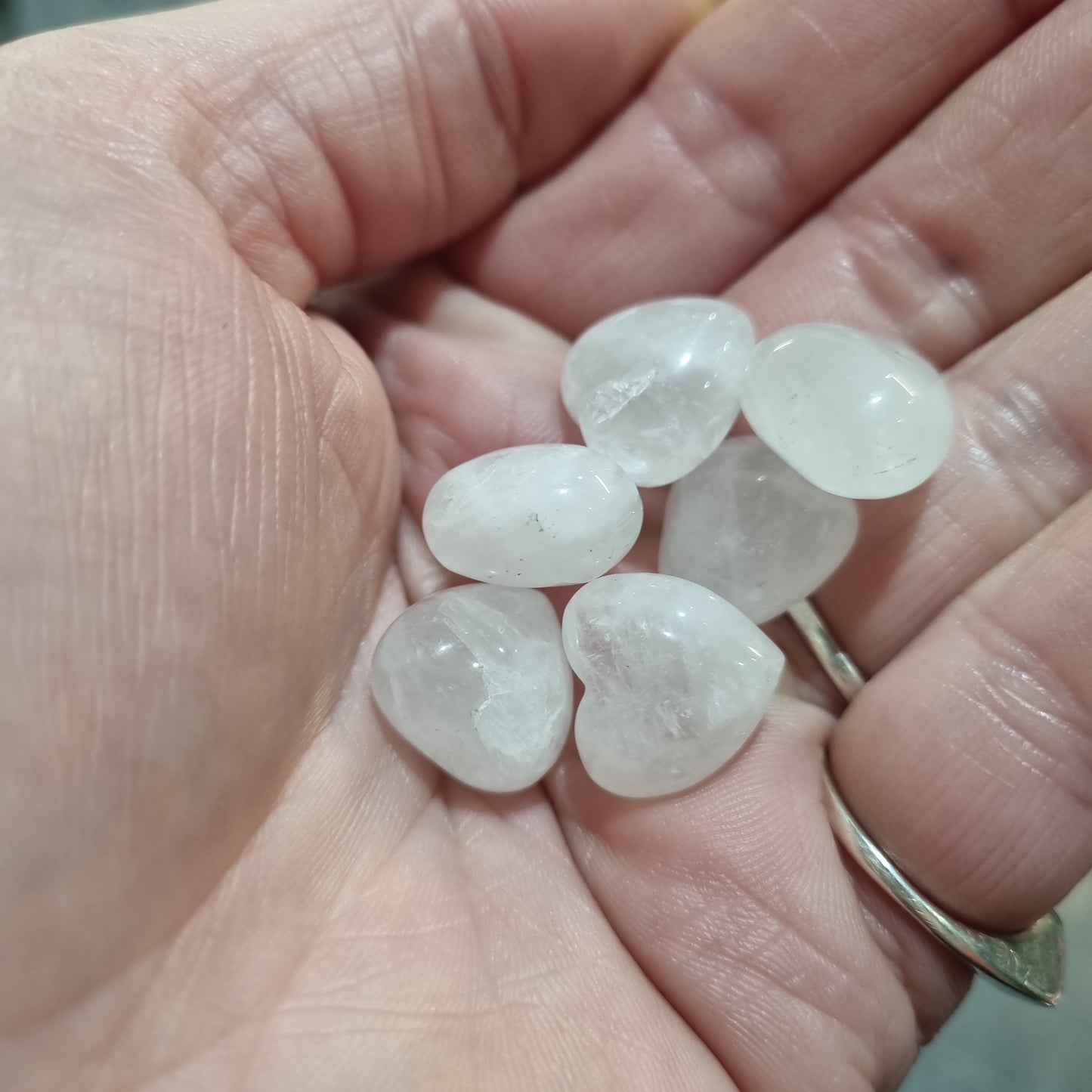 Clear Quartz Mini Hearts