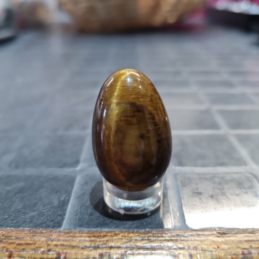 Tiger's Eye Small Egg with Stand