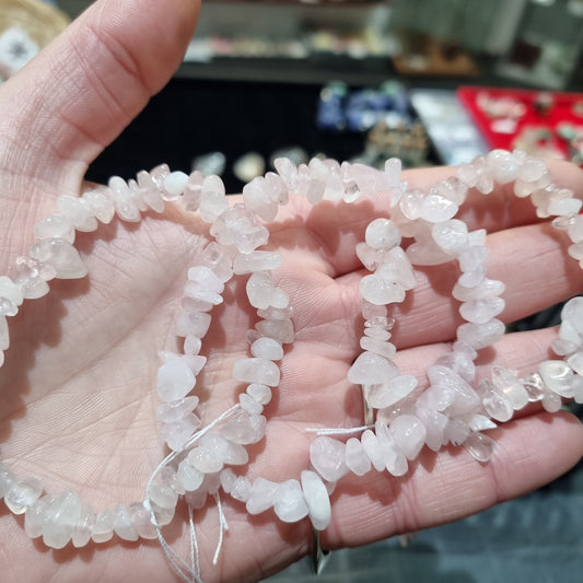 Rose Quartz Chip Bracelet