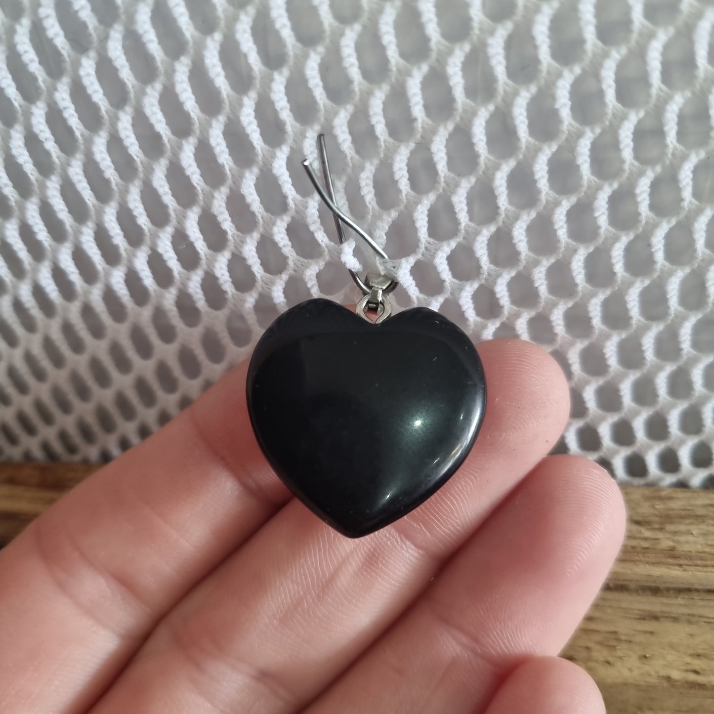 Black Obsidian Heart Pendant