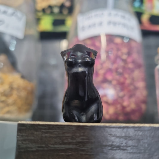 Black Obsidian Lady Body  Carving