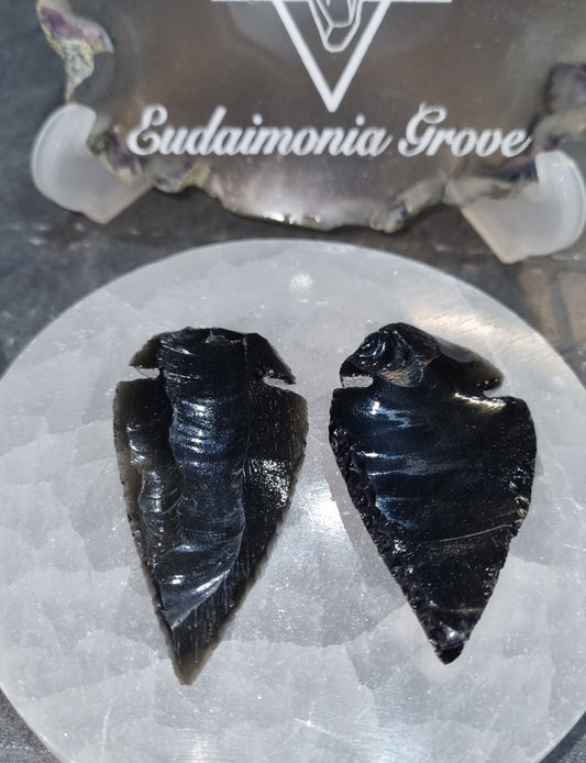Black Obsidian Arrow Heads