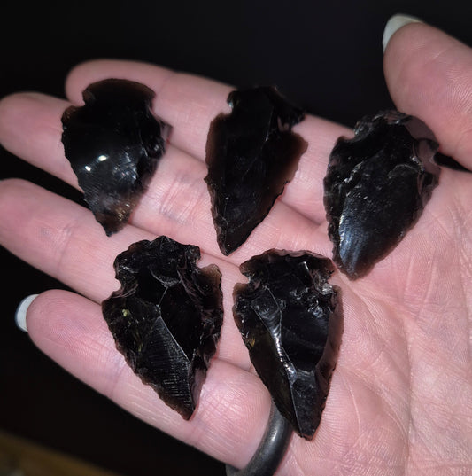 Black Obsidian Arrow heads