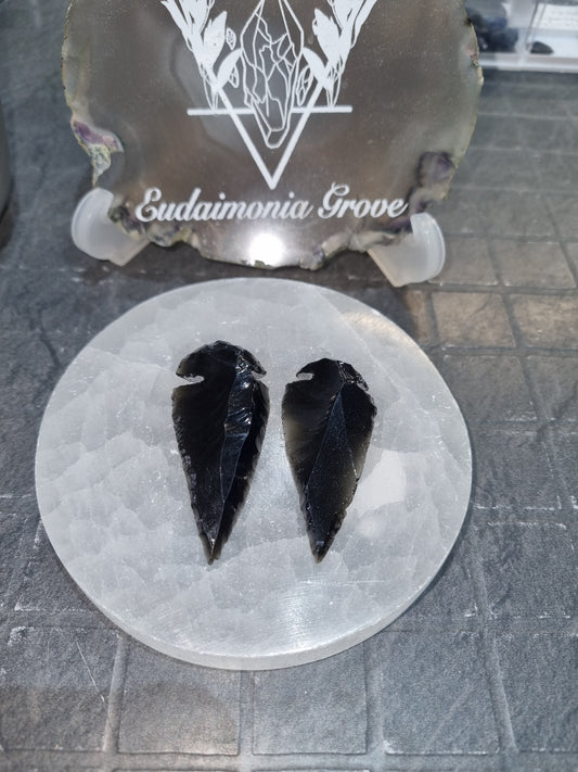 Black Obsidian Arrow heads