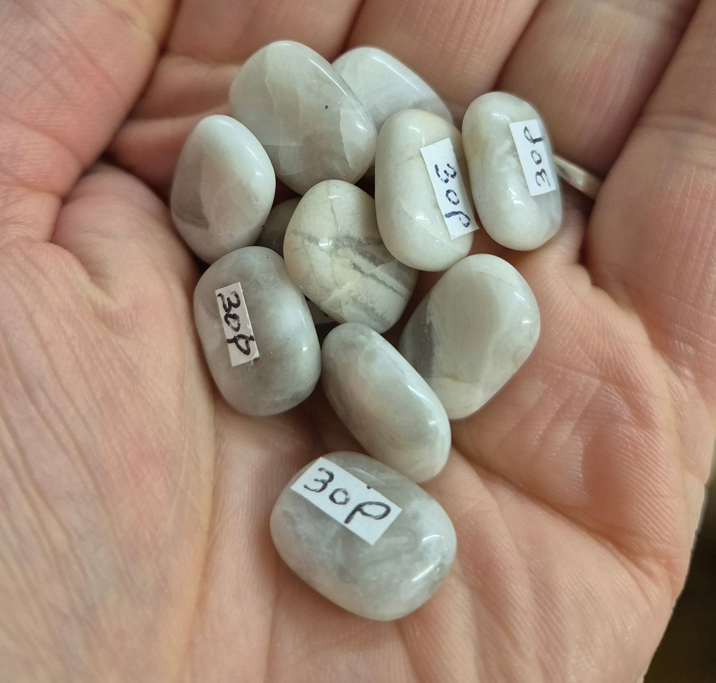 Grey Agate Mini Flat Tumble