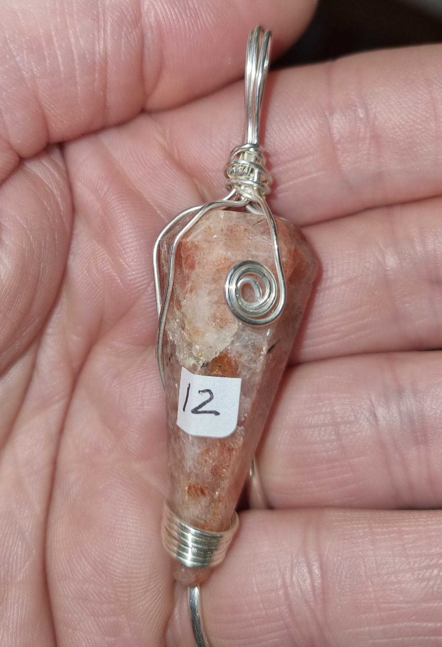 Sunstone Wire Wrapped Pendant