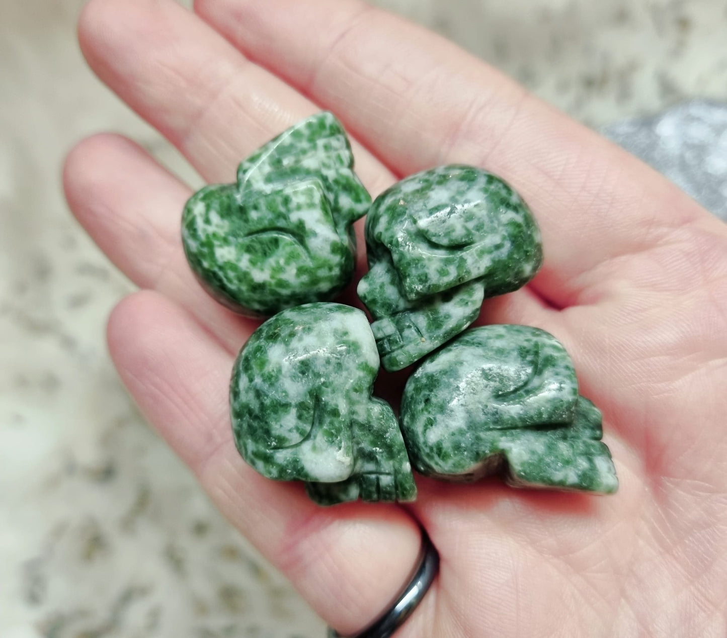 Tree Agate Mini Skulls