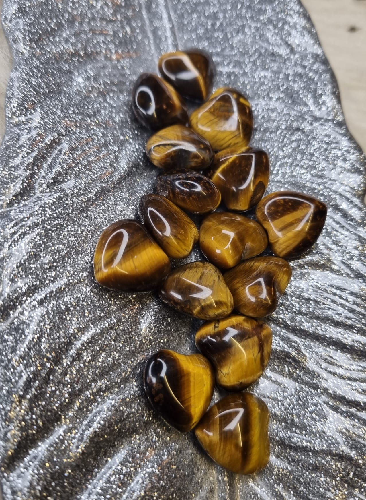 Tigers Eye Mini Hearts