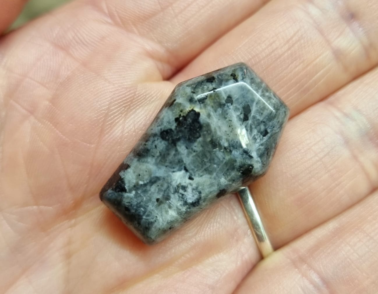 Larvikite Mini Coffin Carving