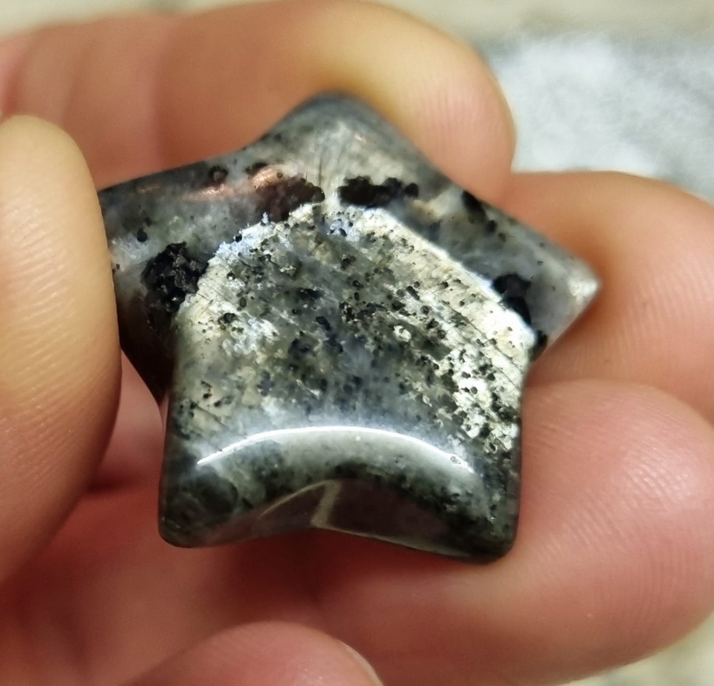 Larvikite Small Star Carving