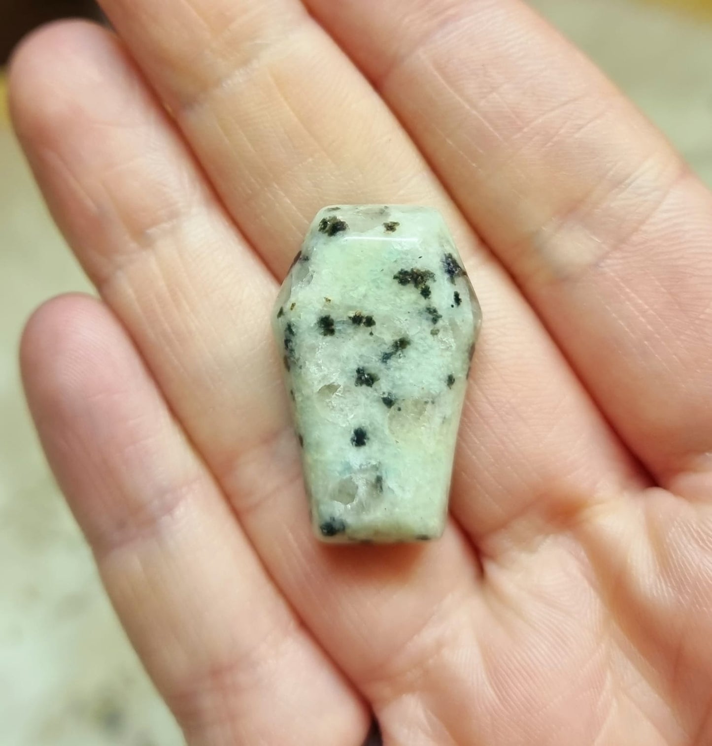 Kiwi Jasper Mini Coffin Carving