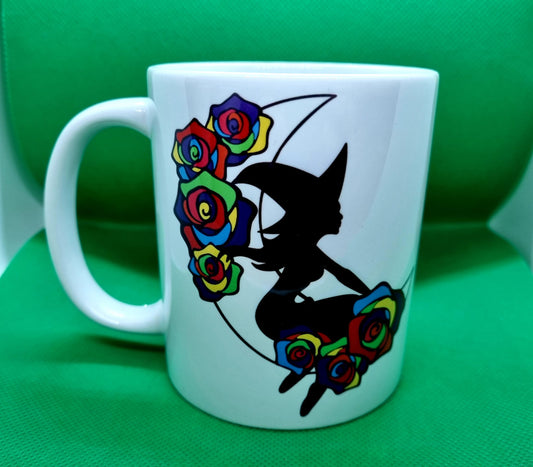 Witch, Moon & Flowers Mug