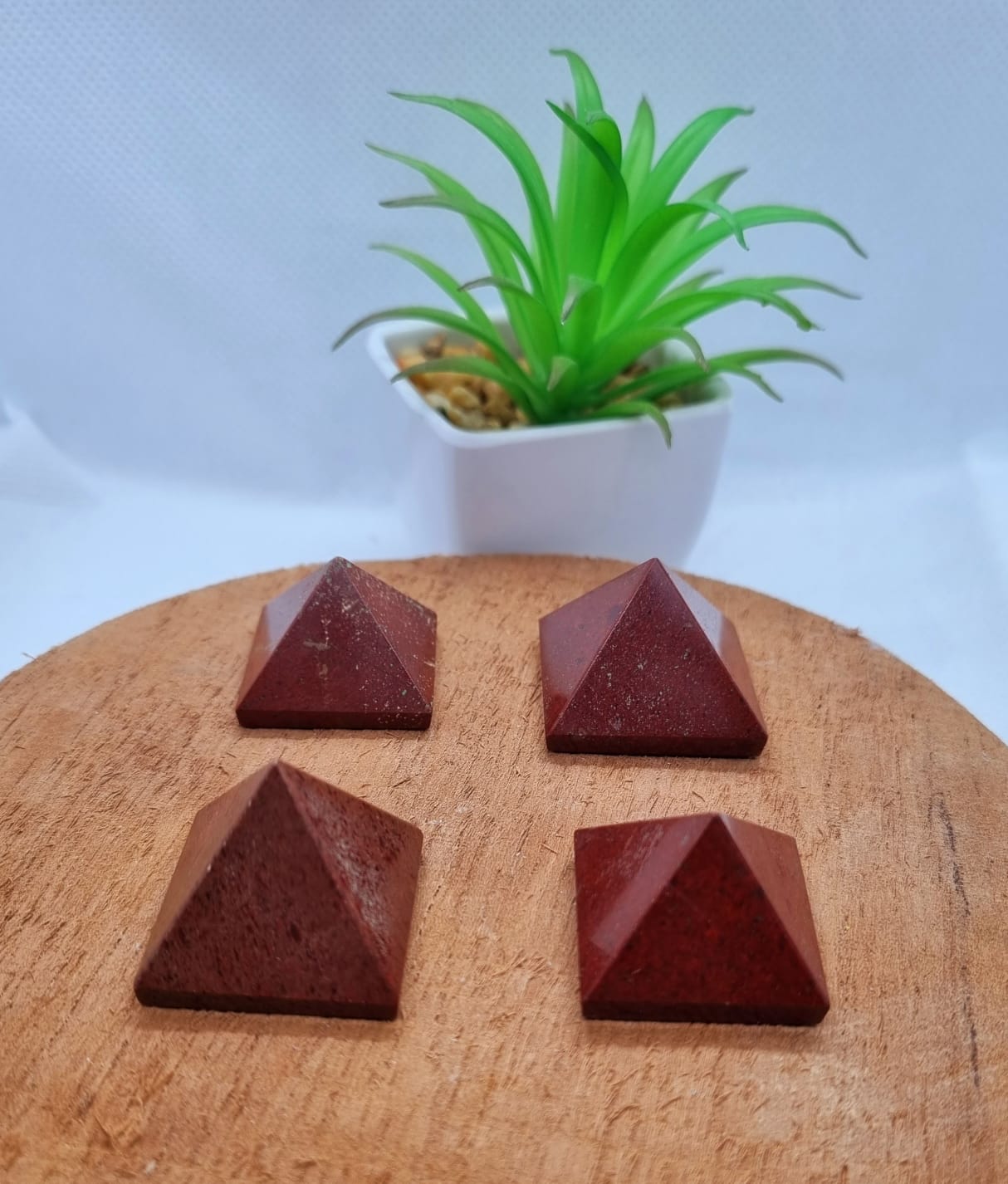 Red Jasper Pyramid Carving
