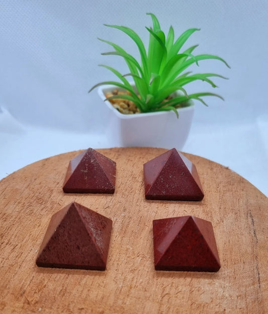 Red Jasper Pyramid Carving
