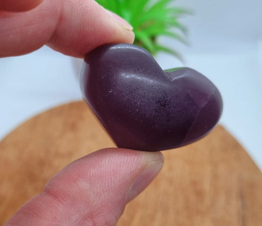 Purple Fluorite Heart Carving