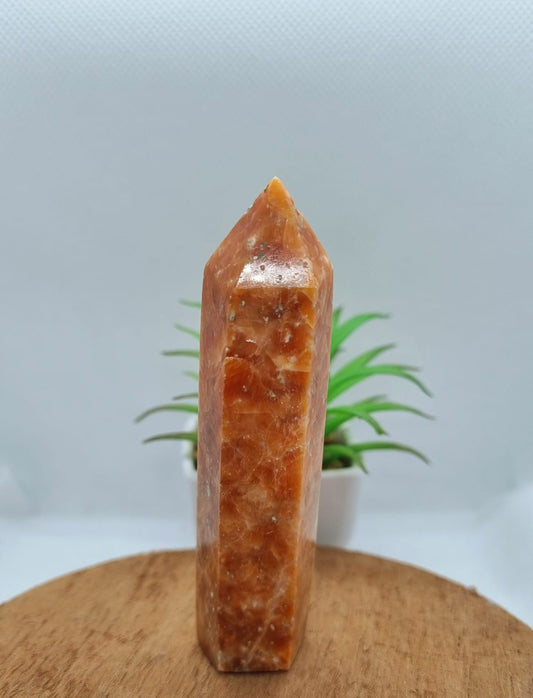 Orange Orchid Calcite Point