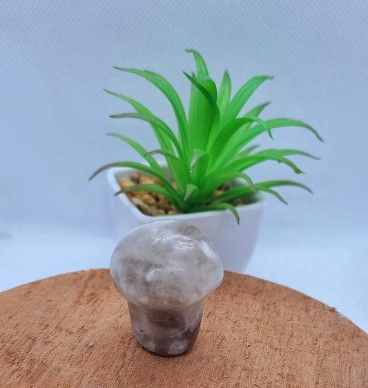 Rainbow Moonstone Mushroom Carving