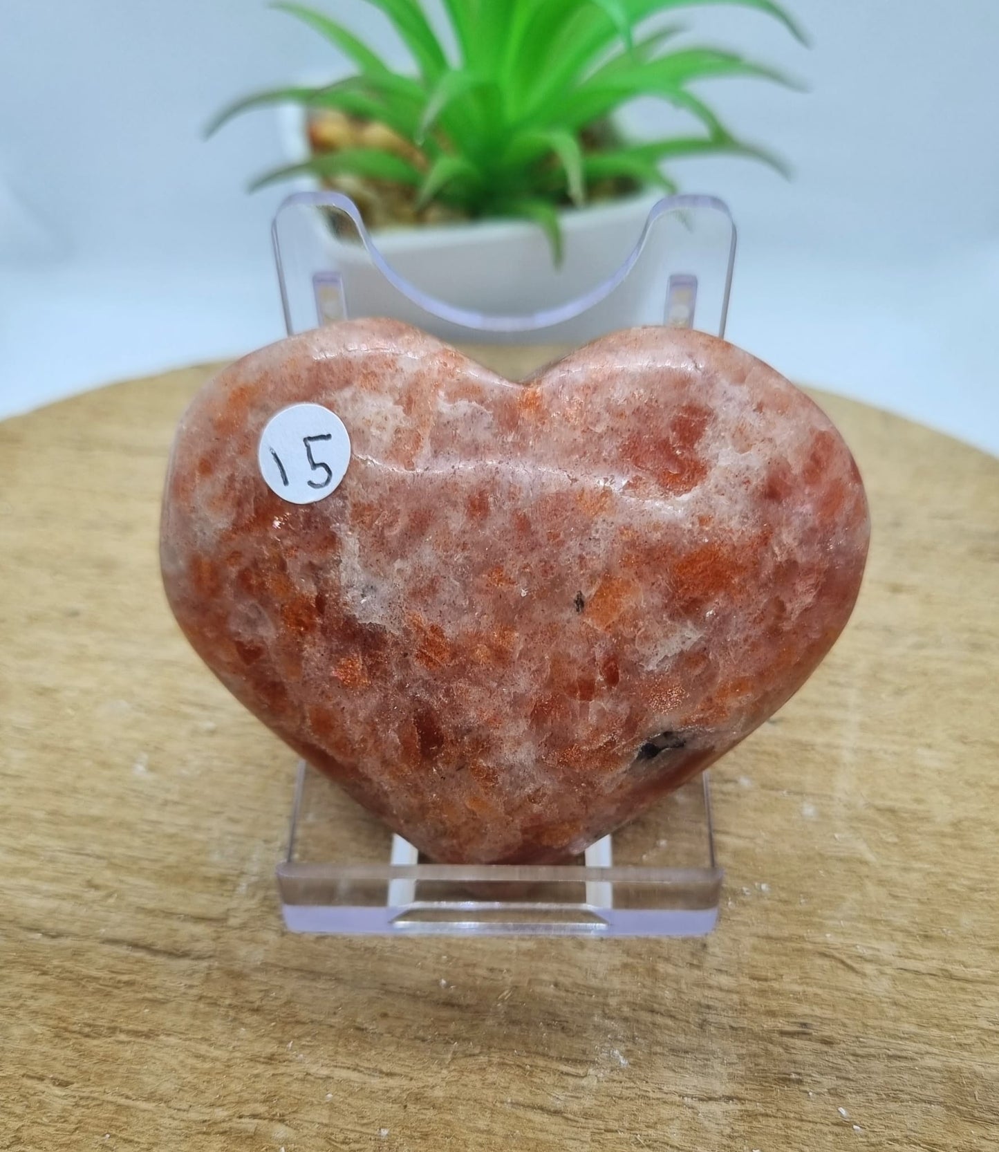 Sunstone Heart Carving