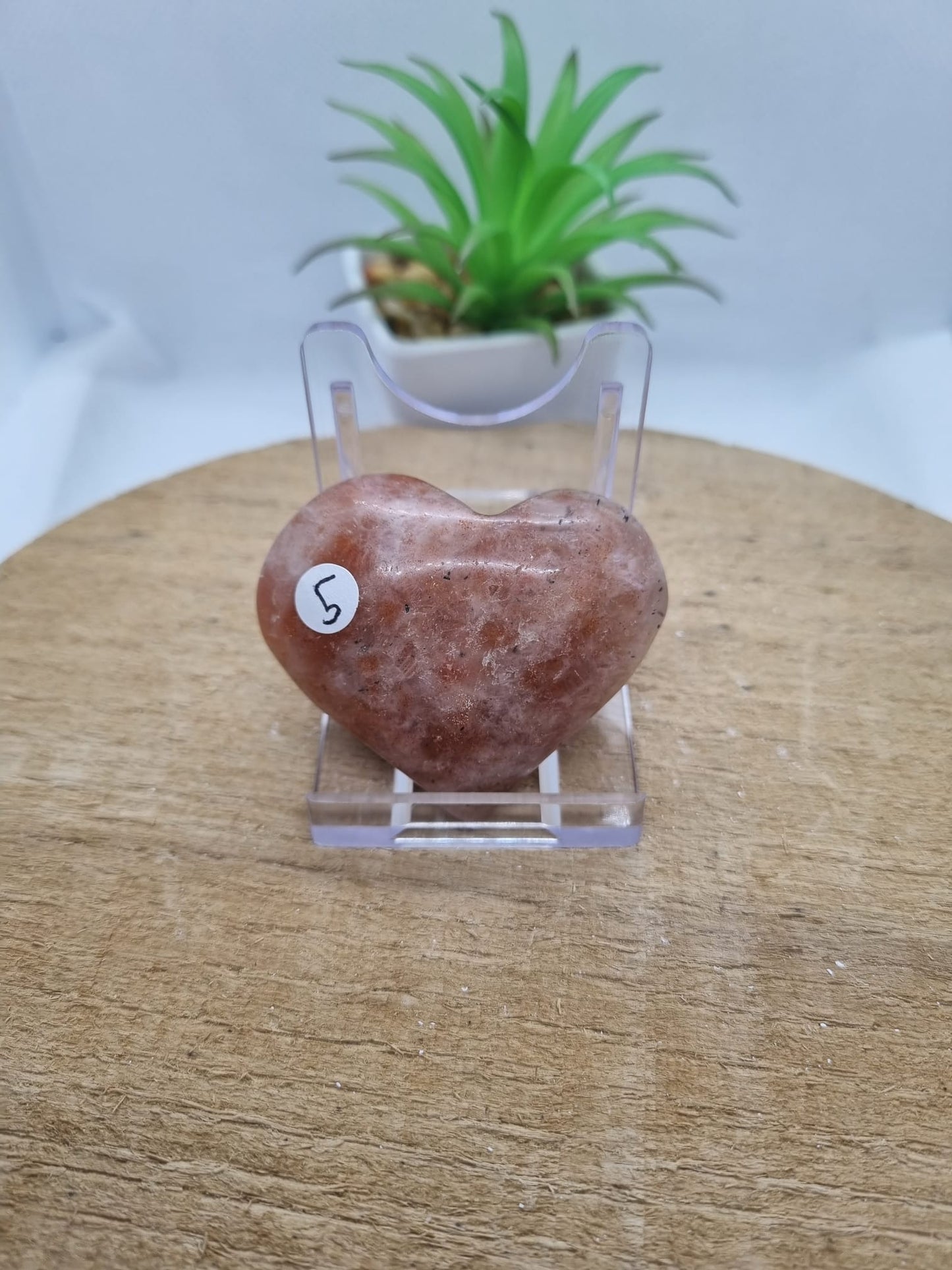 Sunstone Heart Carving
