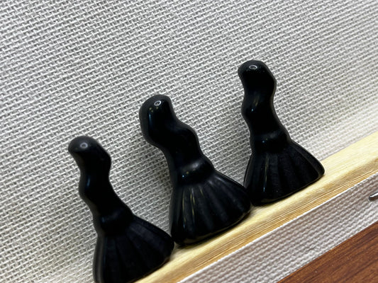 Black Obsidian Mini Broom Carving