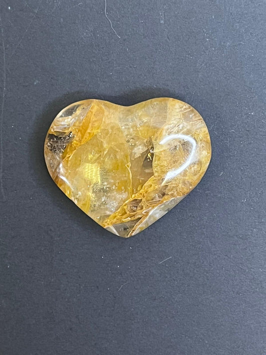 Golden Healer Heart Carving