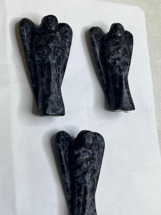 Indigo Gabbro Angel Carving