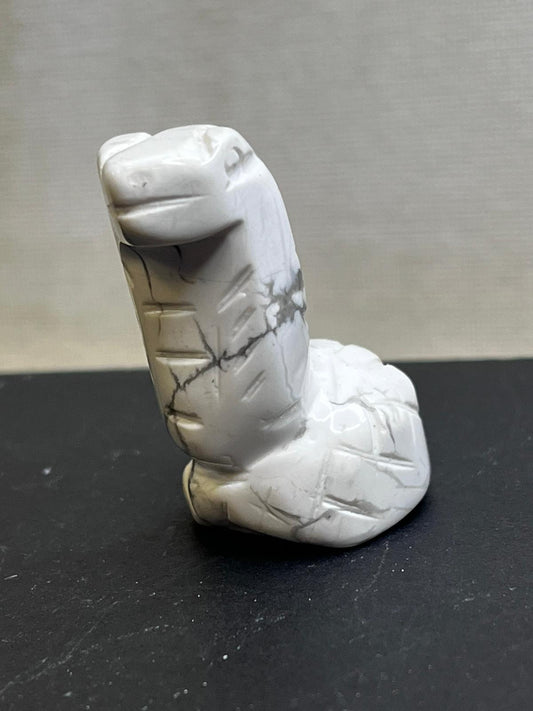 Howlite Snake Carving