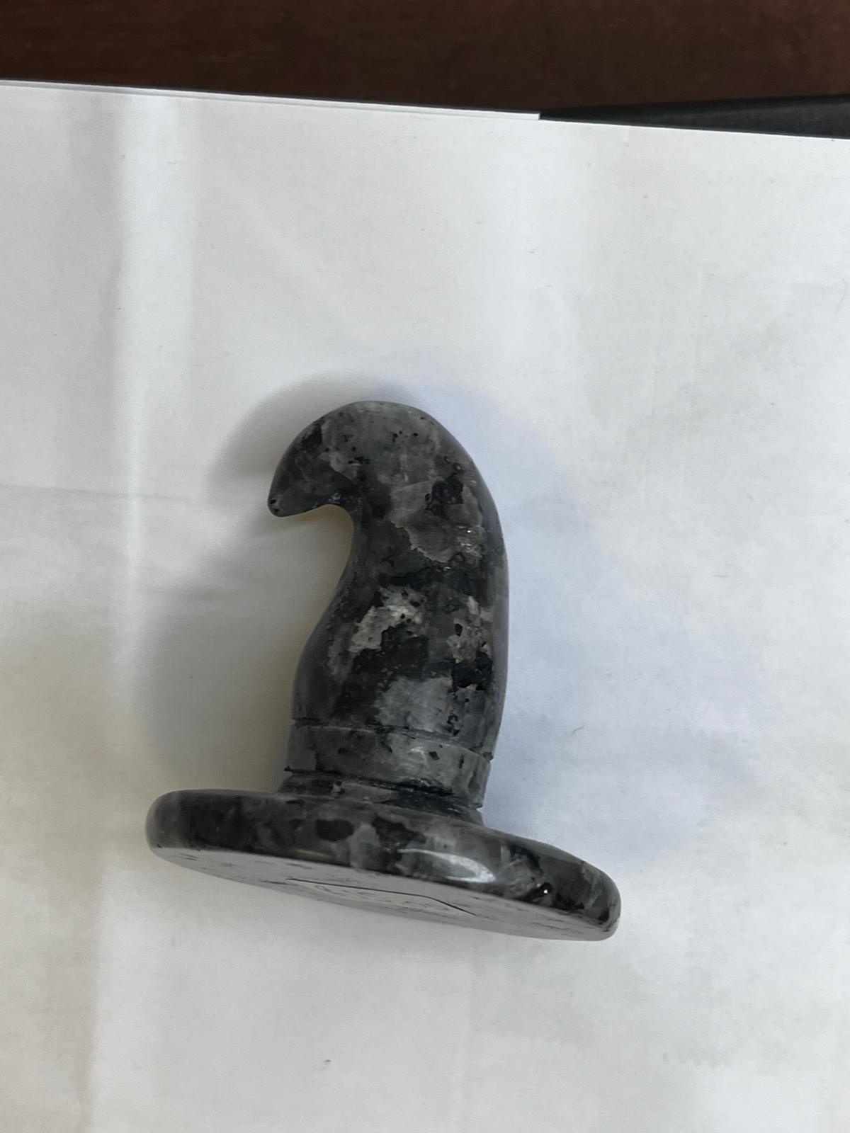 Larvikite Witches Hat Carving