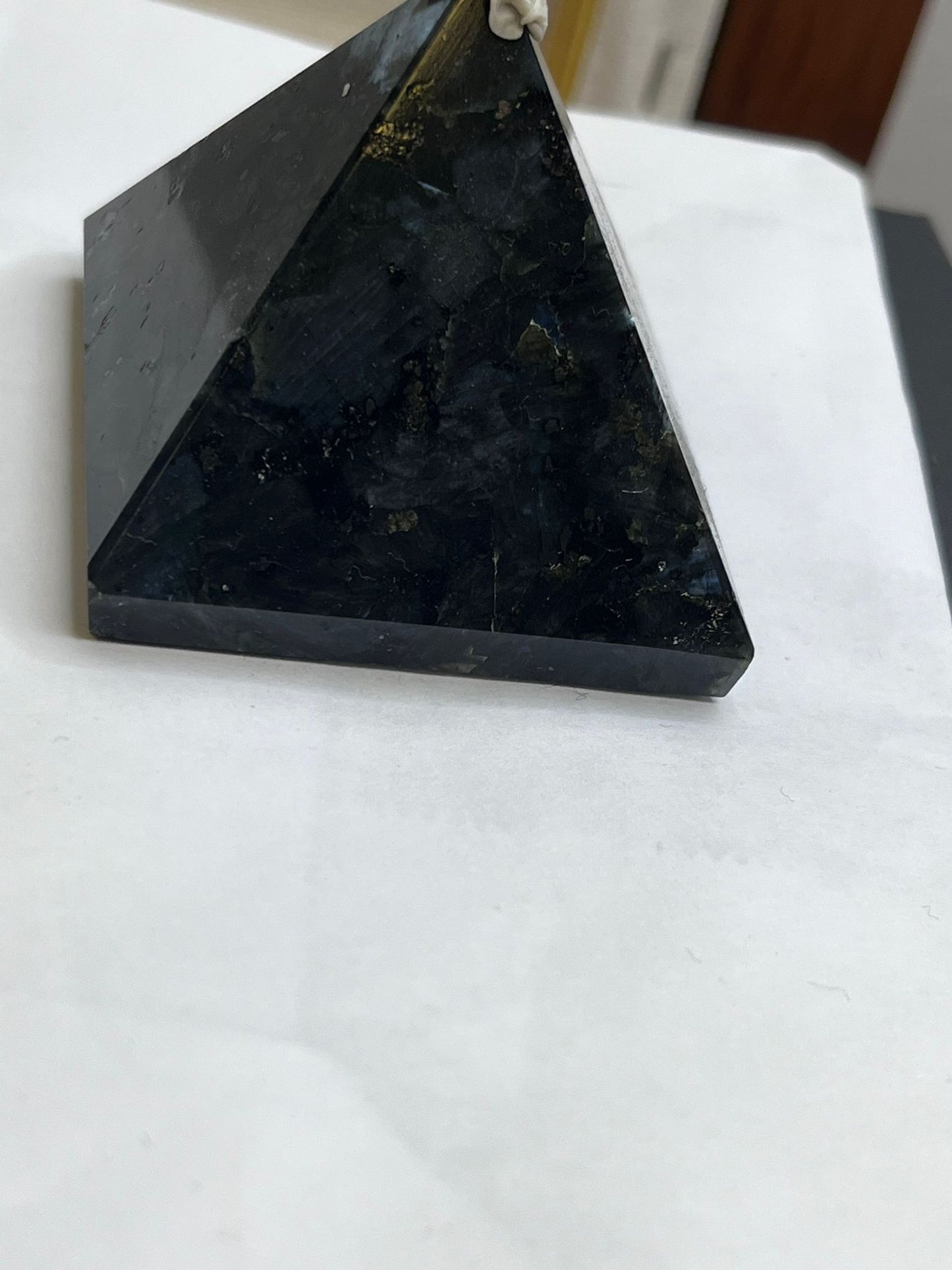 Larvikite Pyramid Carving