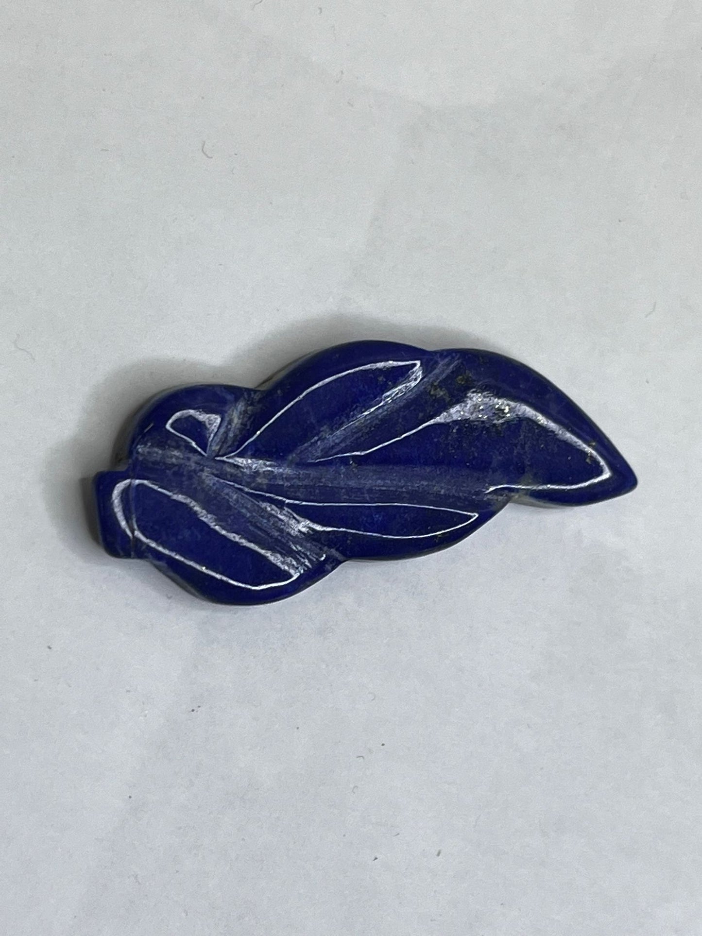 Lapis Lazuli Leaf Carving
