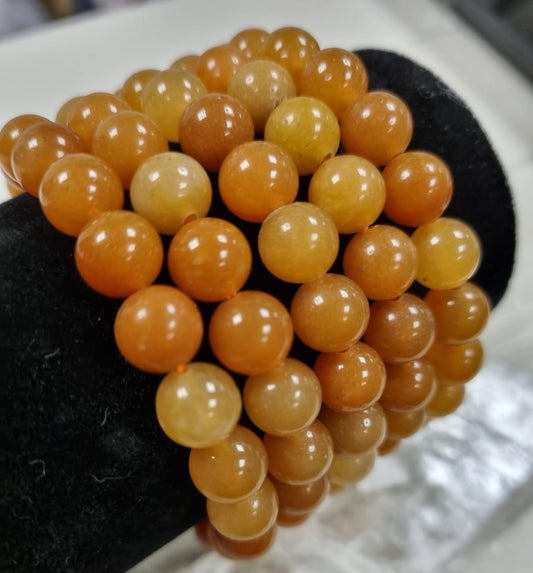 Orange Aventurine 8mm Round Beaded Bracelet