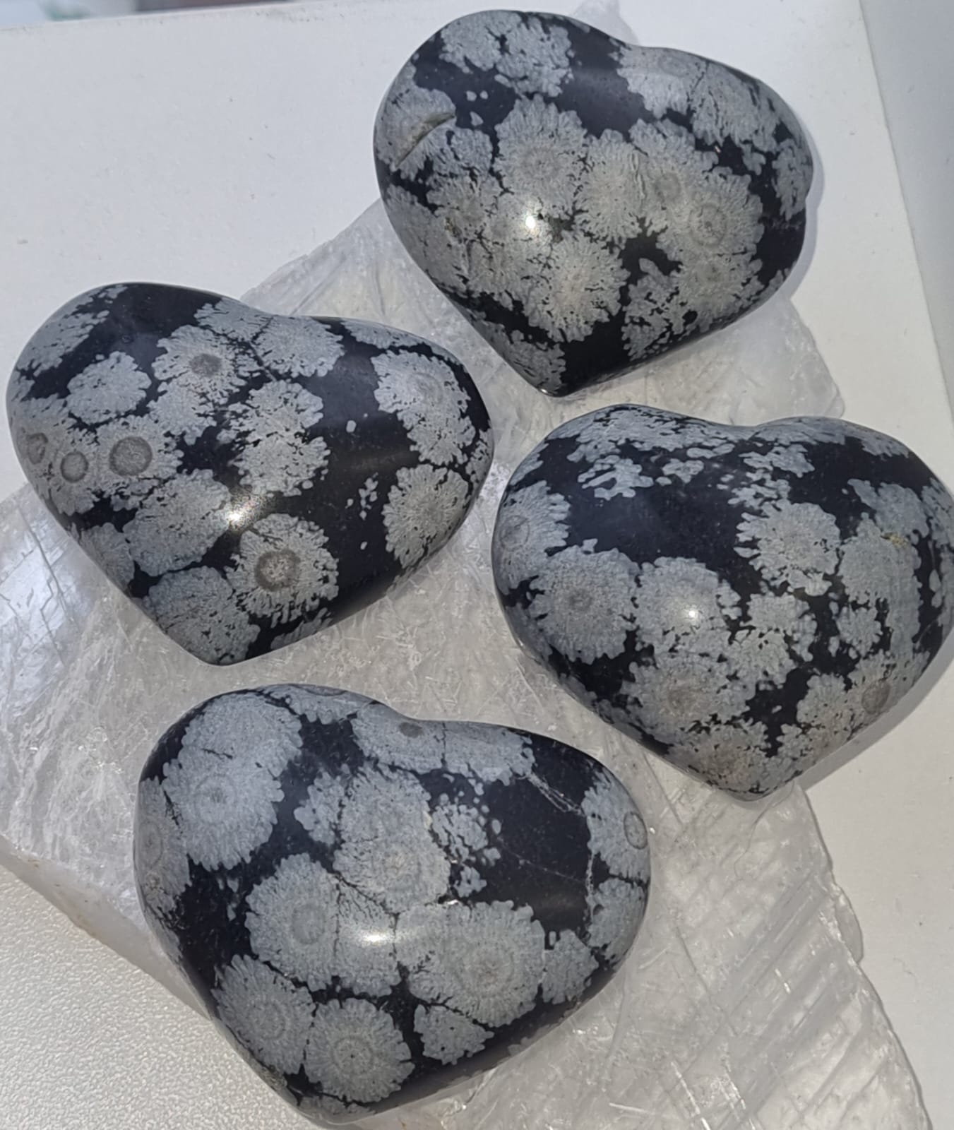Snowflake Obsidian Heart
