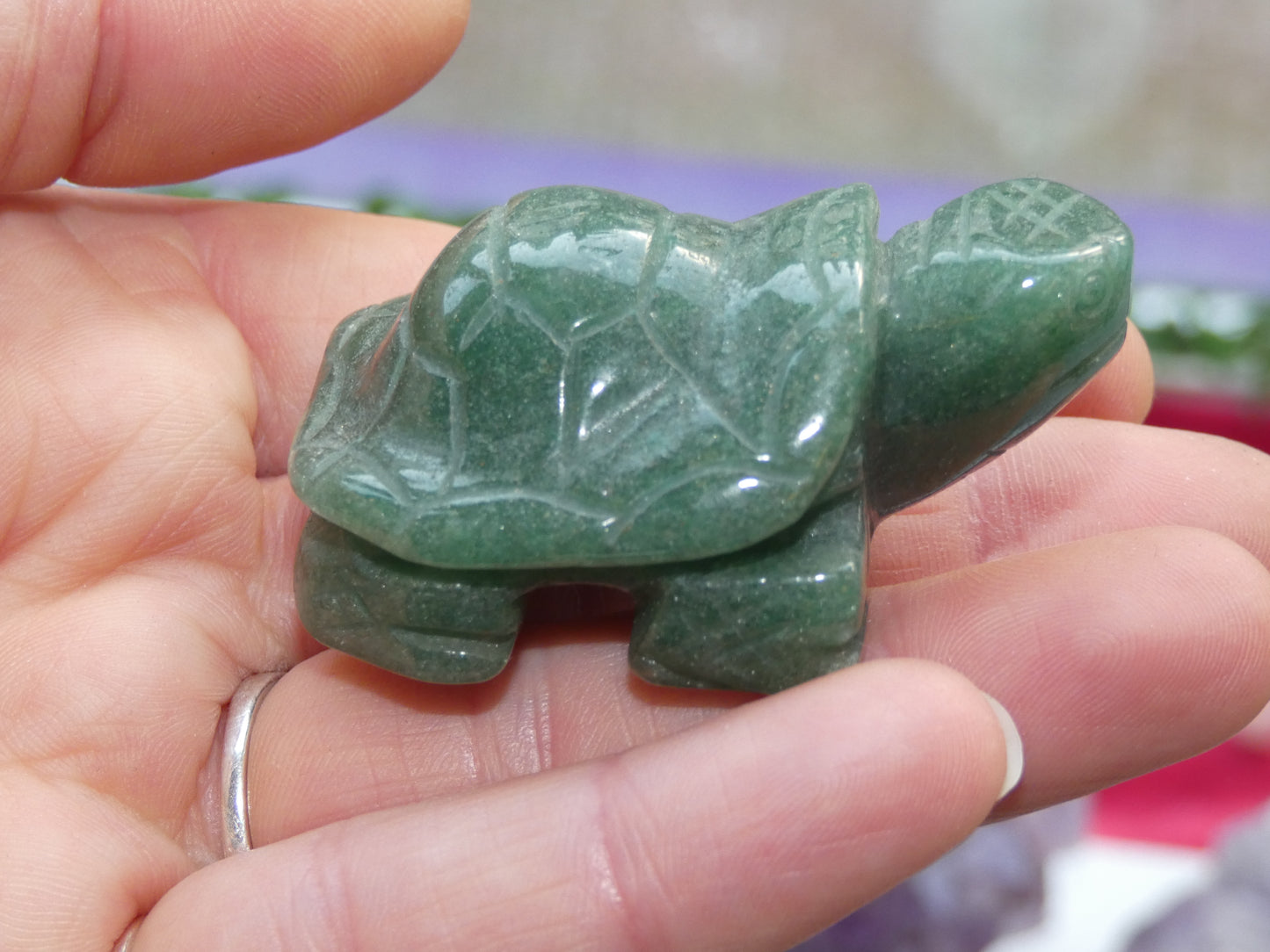 Green Aventurine Turtle Carving
