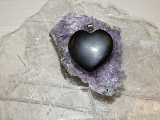 Black Obsidian Heart Pendant