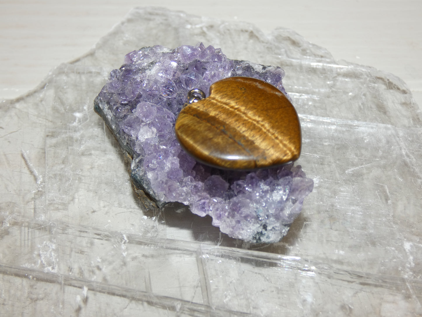 Tigers Eye Heart Pendant