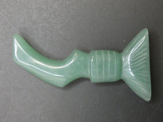 Green Aventurine Broom Carving