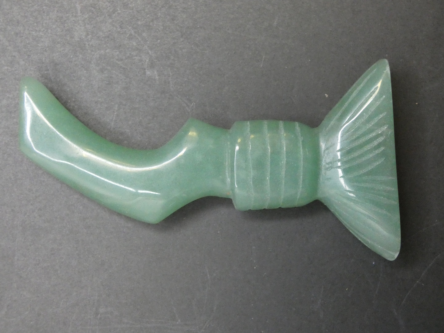 Green Aventurine Broom Carving