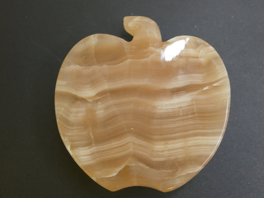 Honey Calcite Apple Bowl Carving