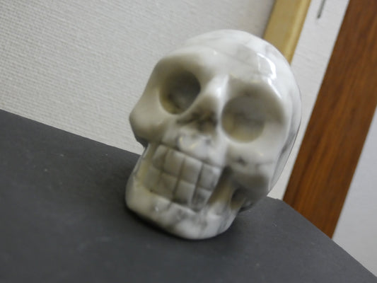 Howlite Skull Carving