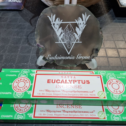 Satya Eucalyptus Incense Sticks box