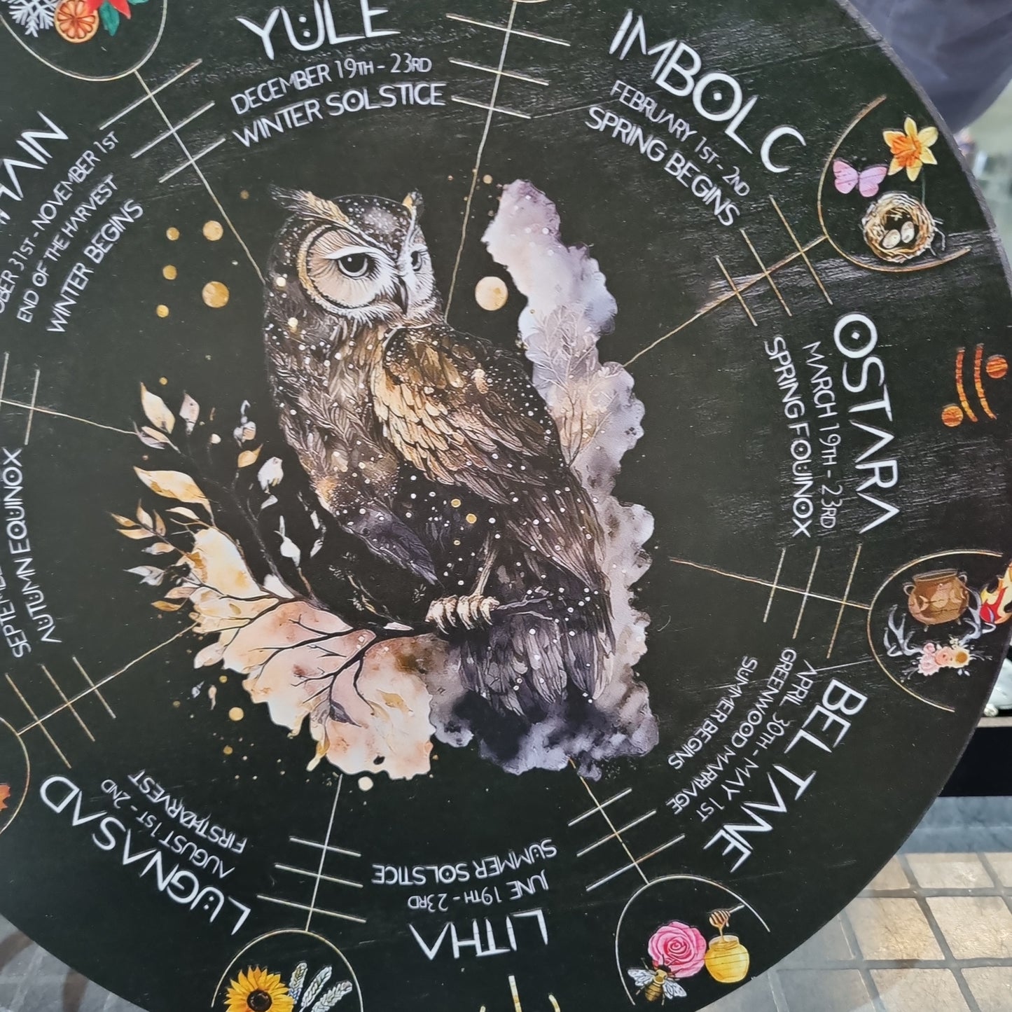 Owl Wheel Of The Year Hanging