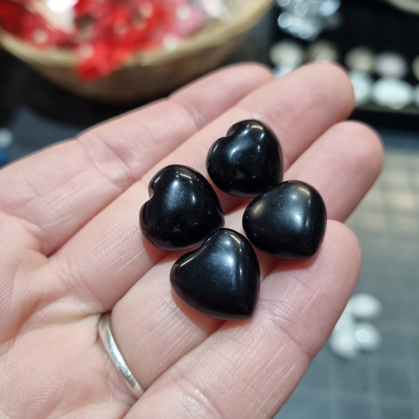 Black Obsidian Mini Hearts