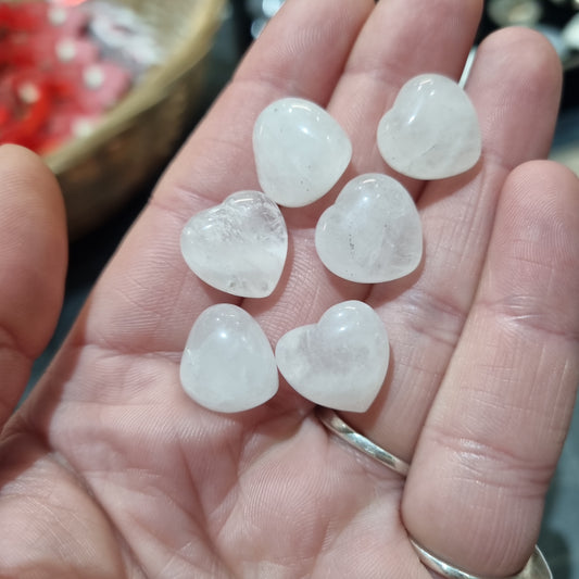 Clear Quartz Mini Hearts