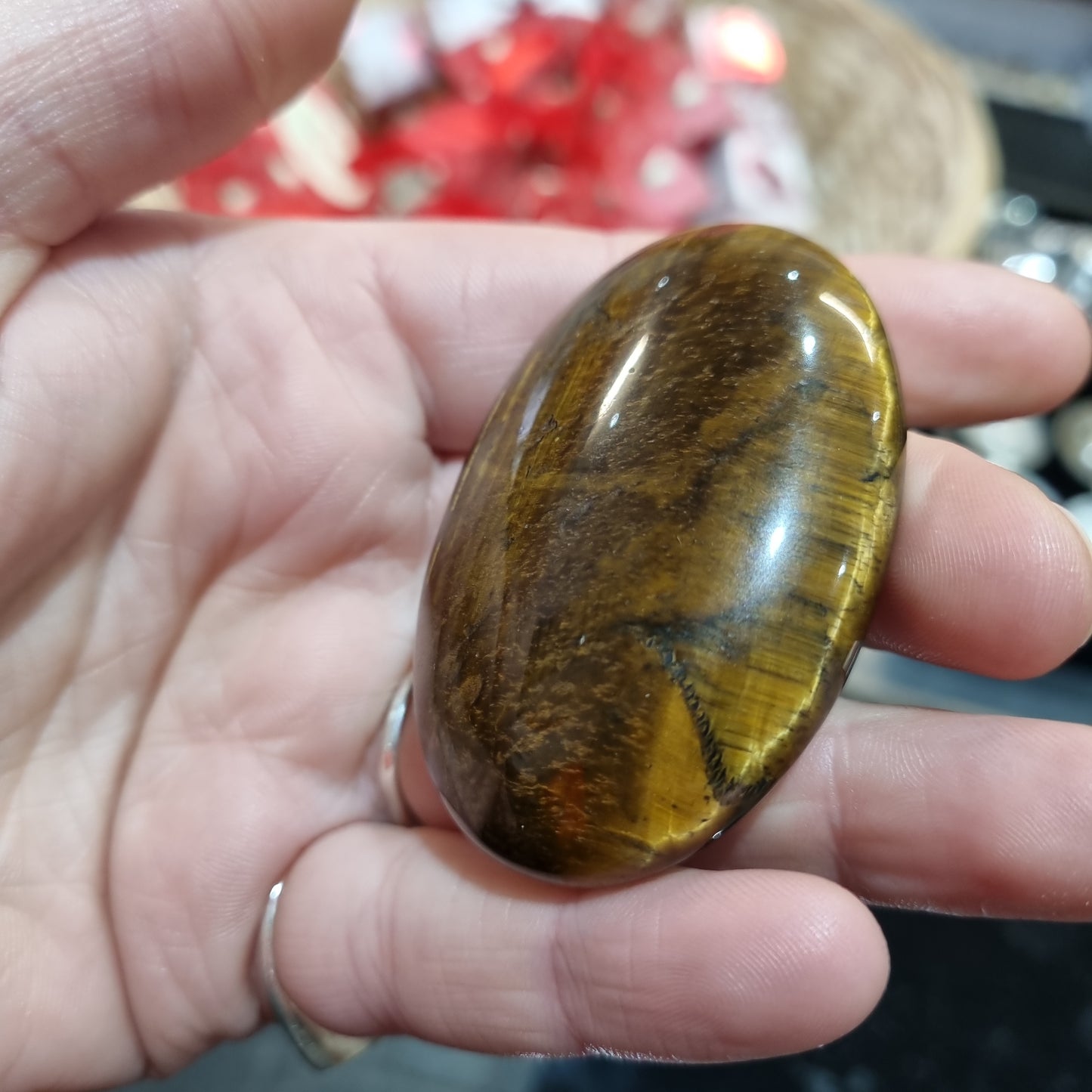 Tiger's Eye Palm Stone