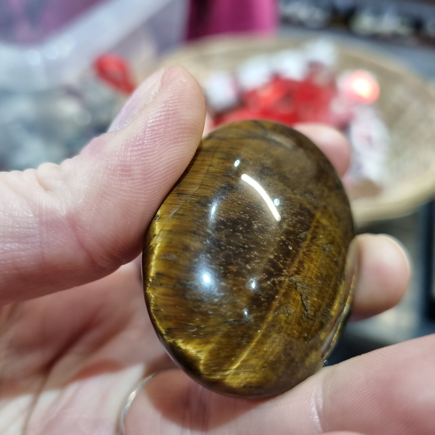 Tiger's Eye Palm Stone