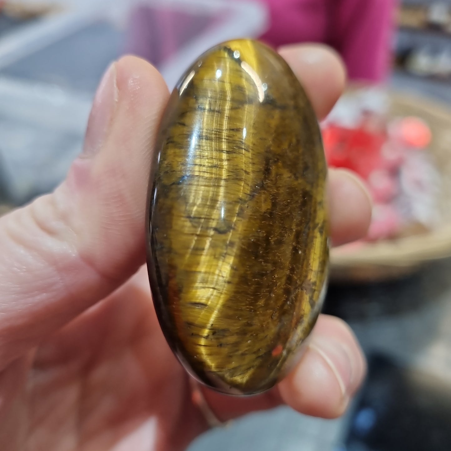 Tiger's Eye Palm Stone