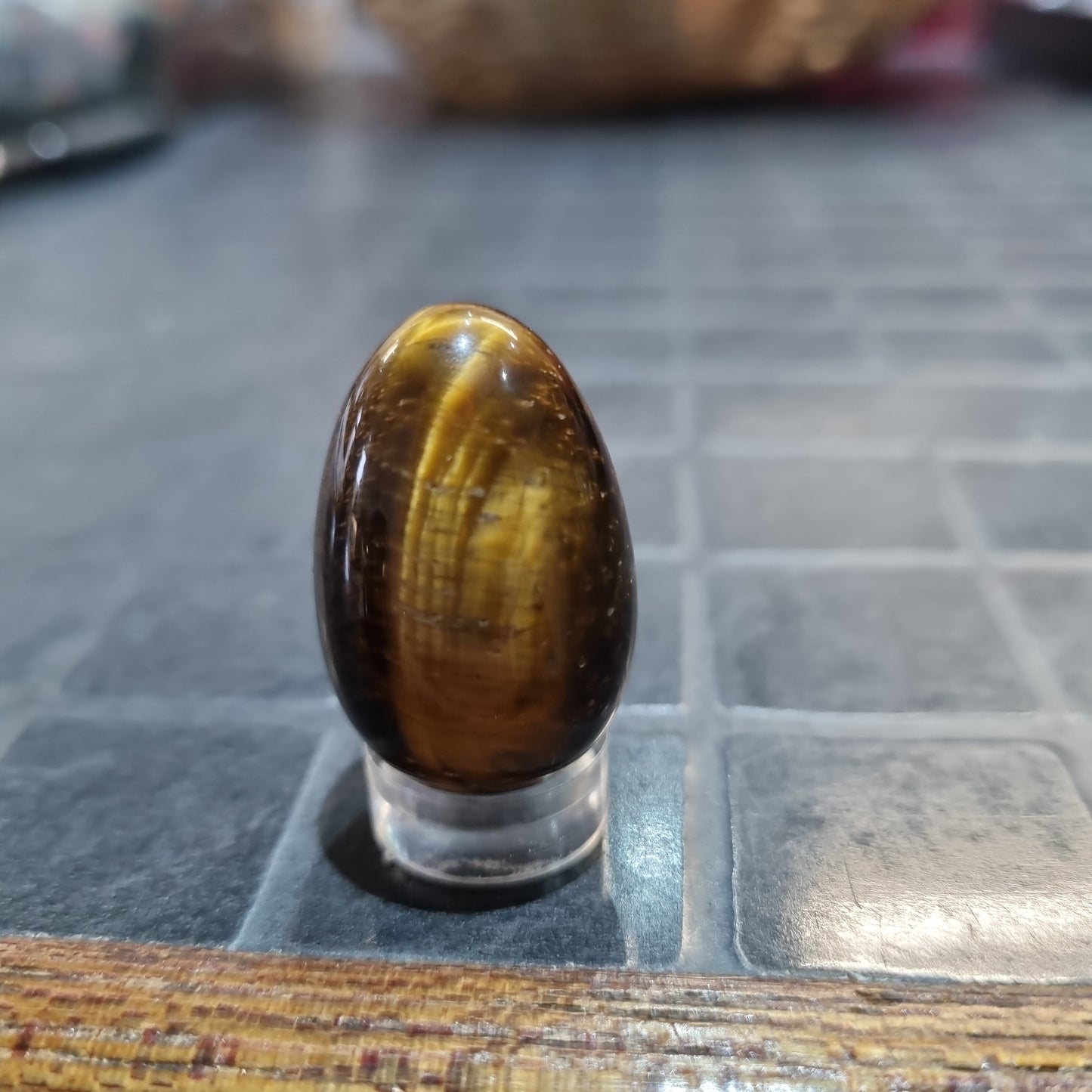 Tiger's Eye Small Egg with Stand