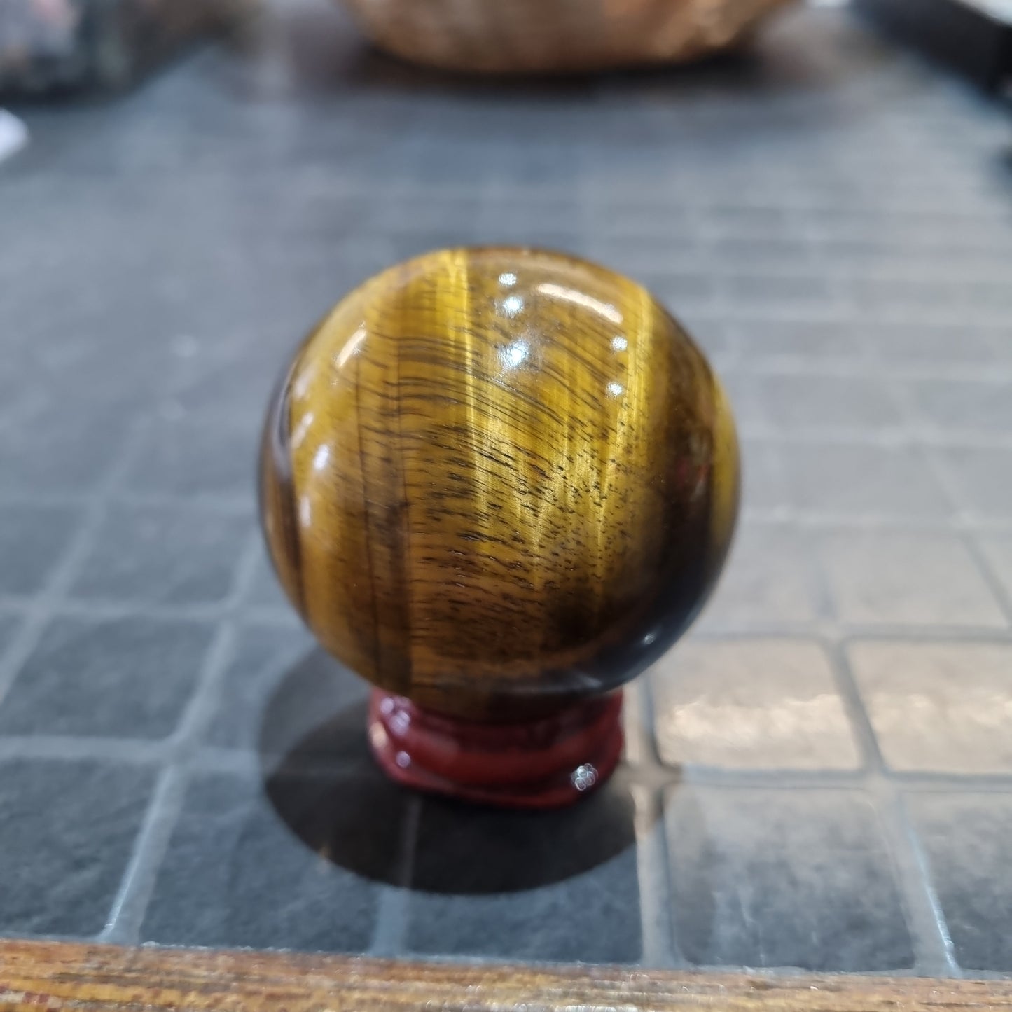 Tiger's Eye Sphere with stand #1