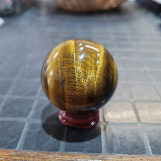 Tiger's Eye Sphere with stand #1